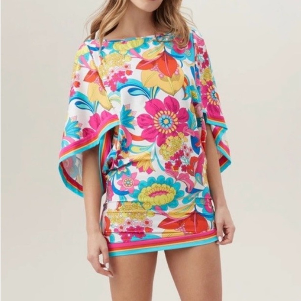 Trina TurkVibrant Floral Tunic Dress